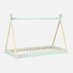Letto tenda per bambini 190cm pino naturale, base inclusa