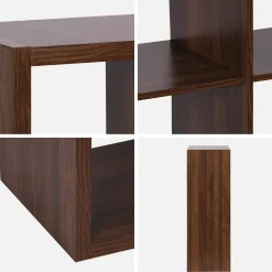 Libreria a 2 livelli con 6 scomparti