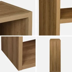 Libreria asimmetrica a 3 livelli con 6 vani