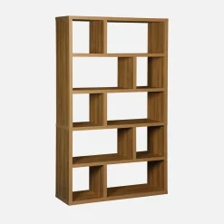 Libreria asimmetrica a 5 livelli con 10 scomparti