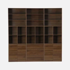 Libreria modulabile decorazione legno 9 elementi