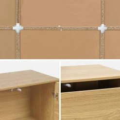 Libreria modulare decorativa in legno con 9 elementi