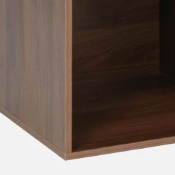 Libreria modulare in legno a 2 ripiani, 4 vani