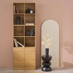 Libreria modulare in legno 3 elementi, 2 ante 8 vani