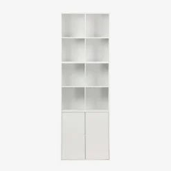Libreria modulare in legno 3 elementi, 2 ante 8 vani