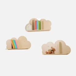 Mensole da parete nuvole per la cameretta dei bambini, set di 3