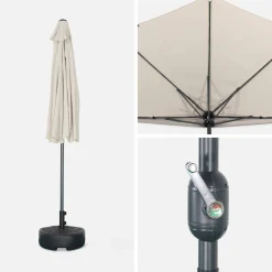 Mezzo ombrellone rotondo, Ø2,5m