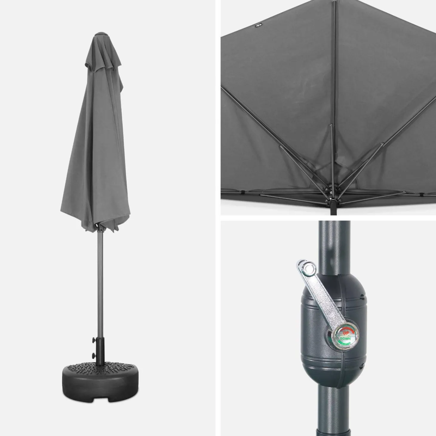 Mezzo ombrellone rotondo, Ø2,5m