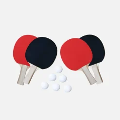 Mini tavolo da ping pong per interni pieghevole con 4 racchette e 6 palline, 150cm