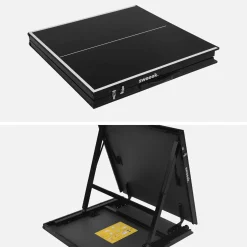Mini tavolo da ping pong pieghevole per interni con 2 racchette e 3 palline, 150cm