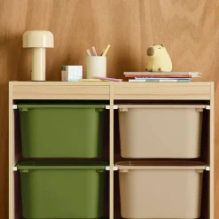 Mobile contenitore per bambini con 6 scatole colorate
