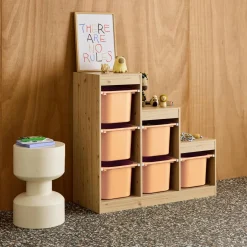 Mobile contenitore per bambini a scala con 6 contenitori