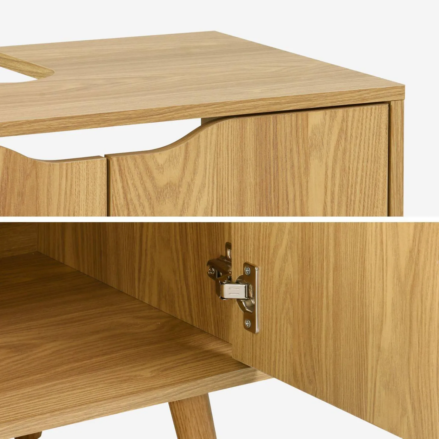 Mobile lavabo vintage decorato in legno