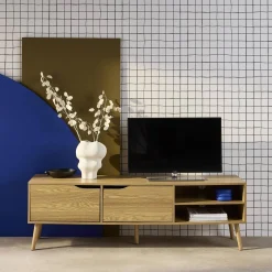 Mobile TV a 2 ante effetto noce, 160cm