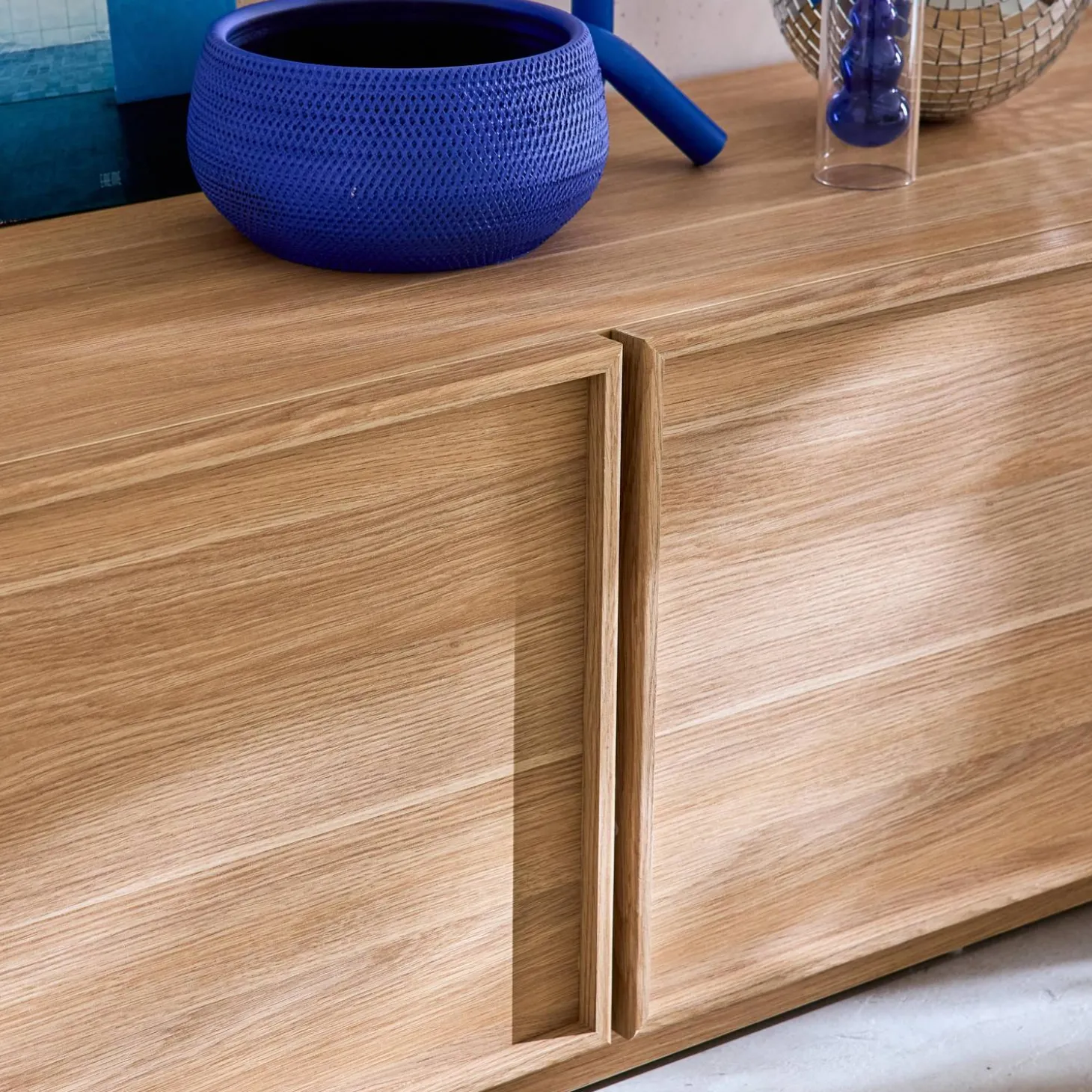 Mobile TV decorativo in legno 3 ante 180cm