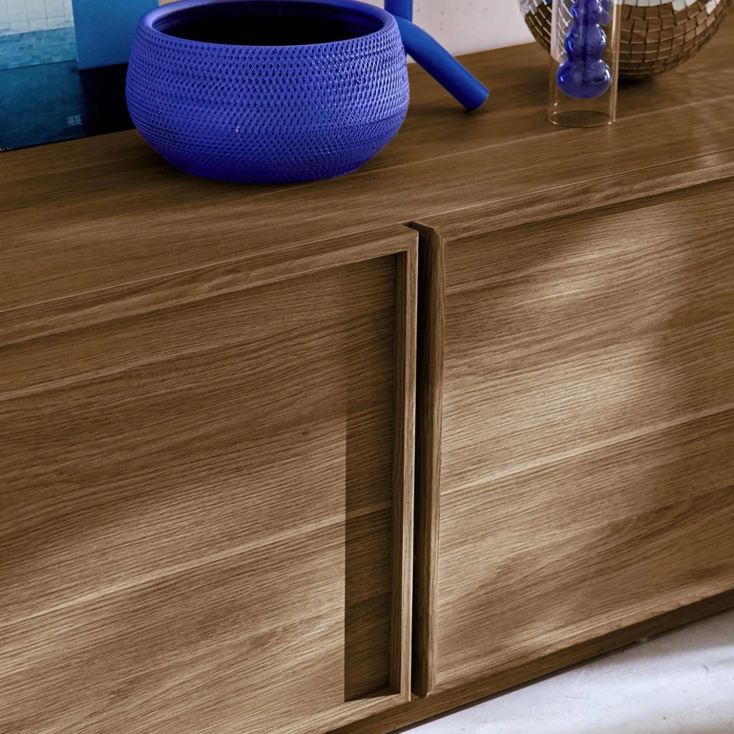 Mobile TV decorativo in legno 3 ante 180cm