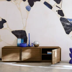Mobile TV decorativo in legno 3 ante 180cm