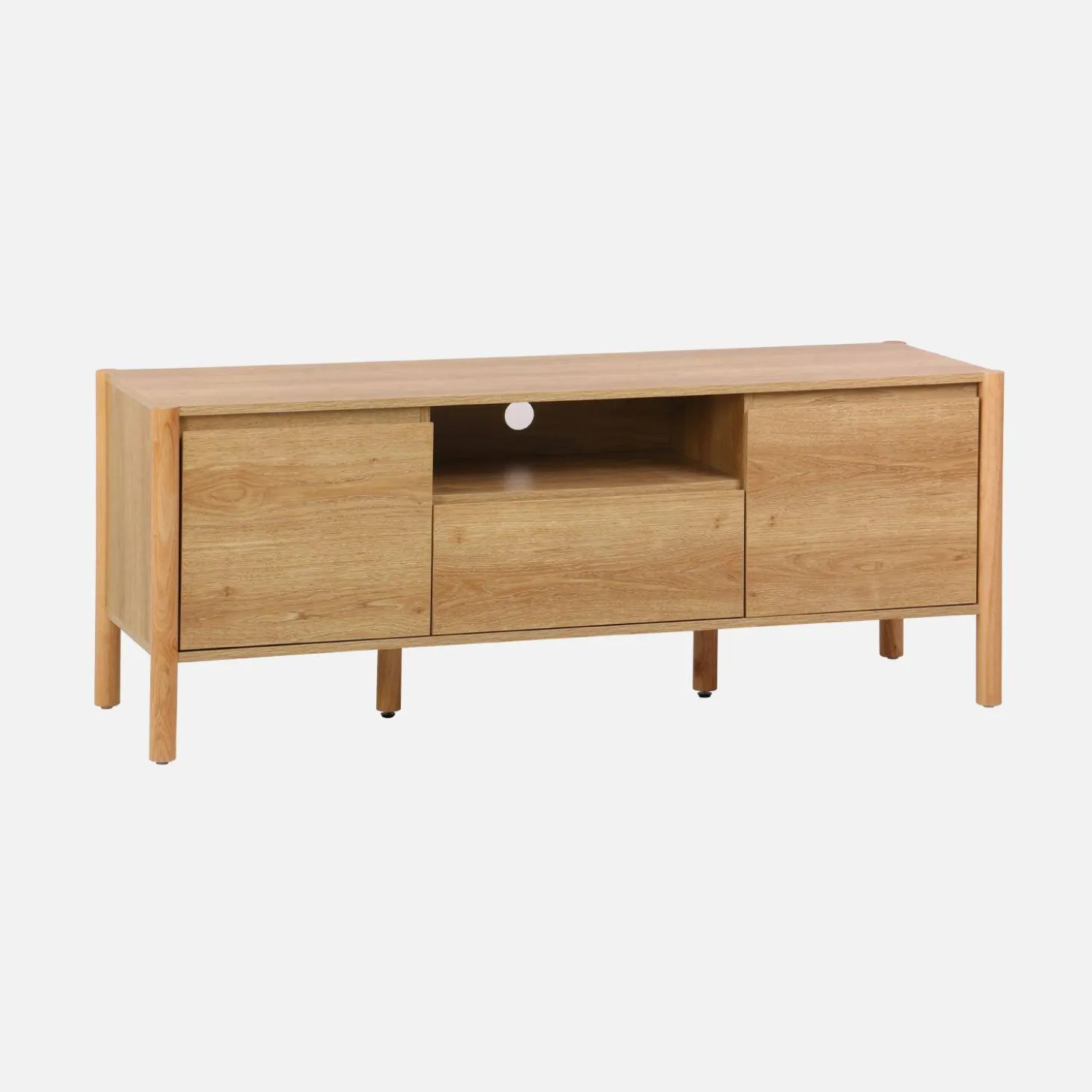 Mobile TV decorazione legno 2 ante 1 cassetto 140cm