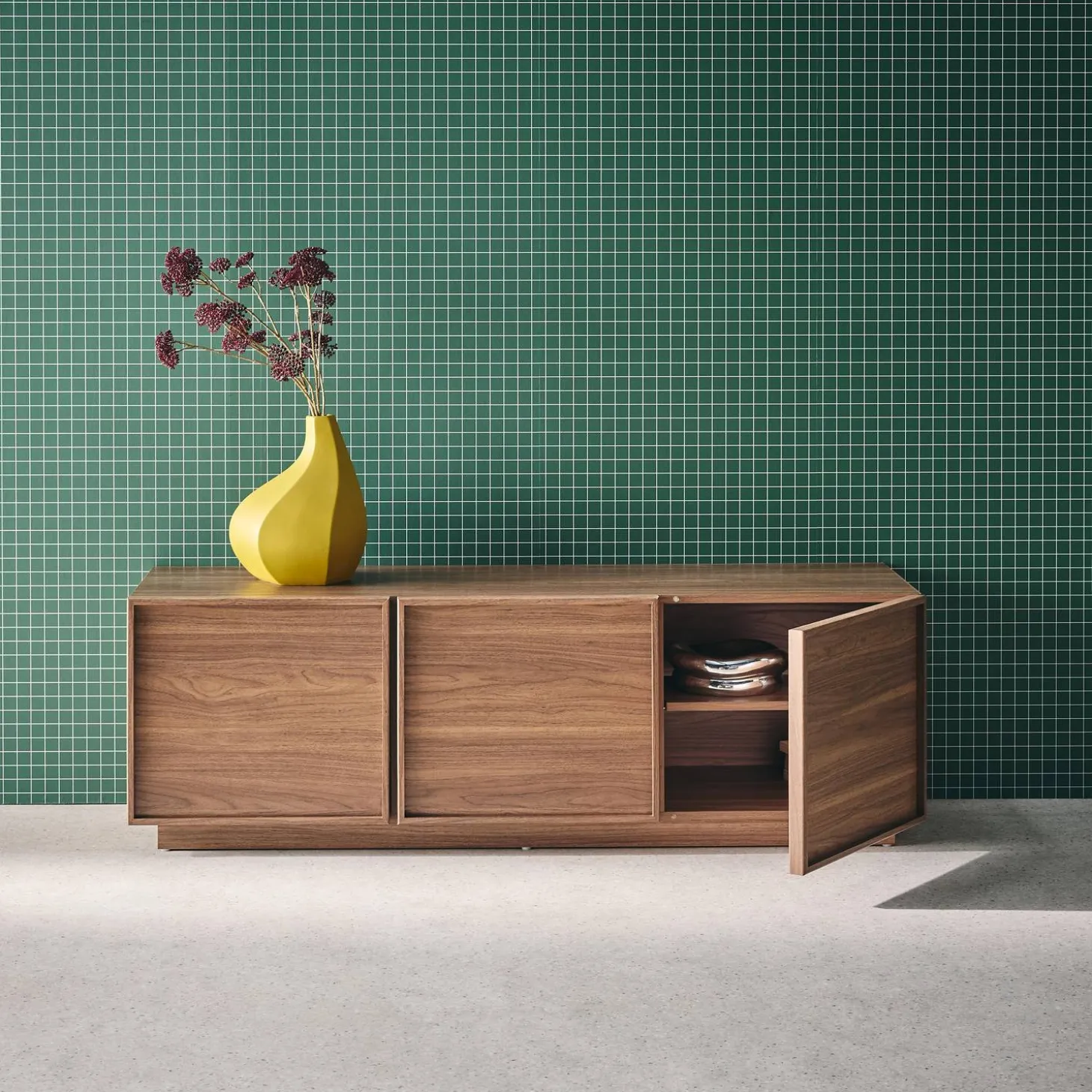 Mobile TV decorazione legno 3 ante 140cm