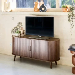 Mobile TV scandinavo con 2 ante scorrevoli, 120cm