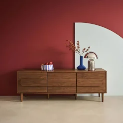 Mobile TV vintage effetto legno 3 ante 150cm
