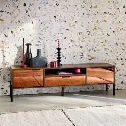 Mobili TV vintage effetto legno 151,5cm