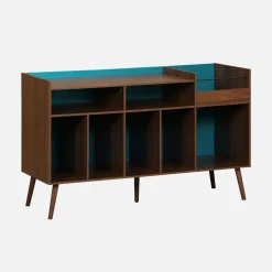 Mobili vintage per vinili effetto legno bicolore XL