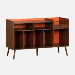 Mobili vintage per vinili effetto legno bicolore XL
