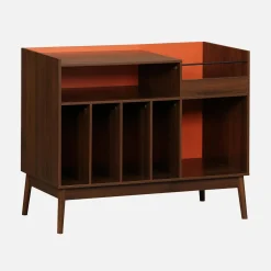 Mobili vintage per vinili effetto legno bicolore