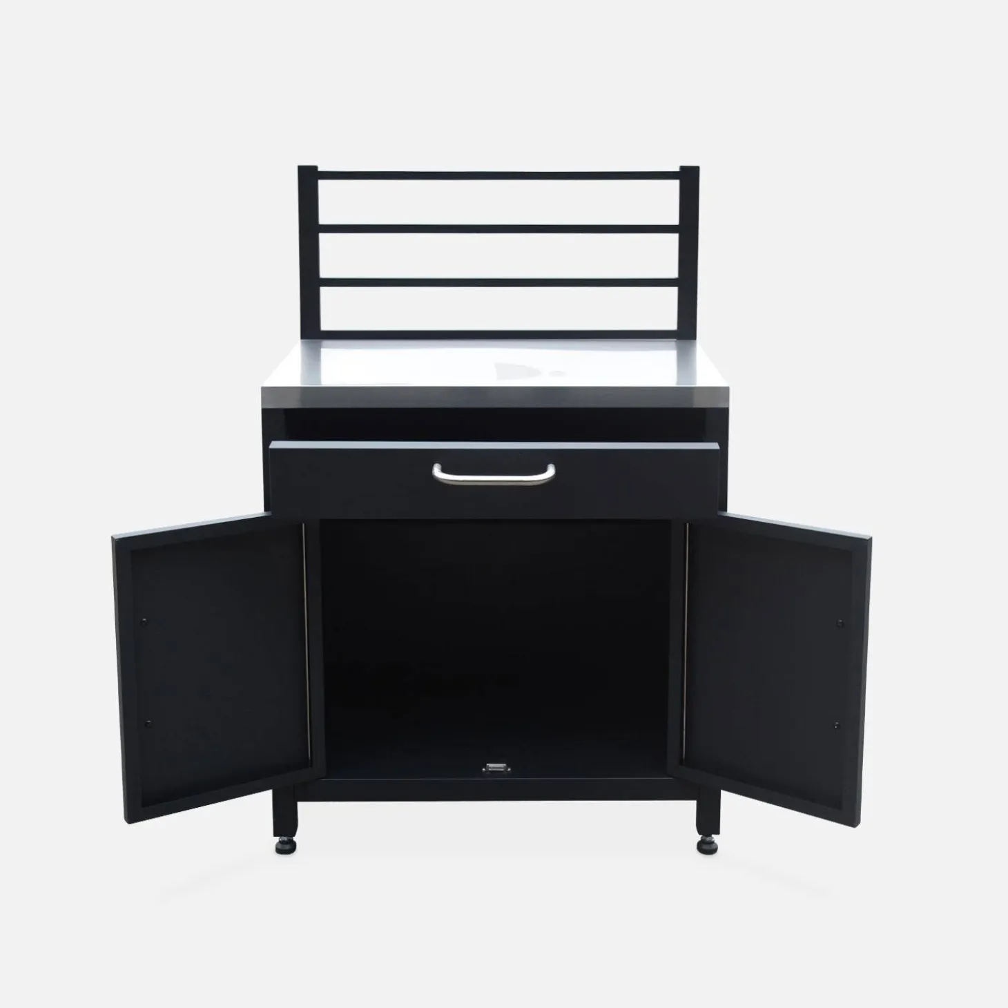 Modulo cucina da esterna in acciaio 1 cassetto e 2 ante, 80cm