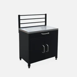 Modulo cucina da esterna in acciaio 1 cassetto e 2 ante, 80cm
