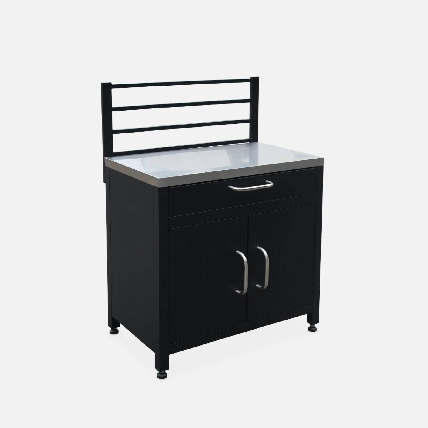 Modulo cucina da esterna in acciaio 1 cassetto e 2 ante, 80cm