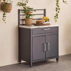 Modulo cucina da esterna in acciaio 1 cassetto e 2 ante, 80cm
