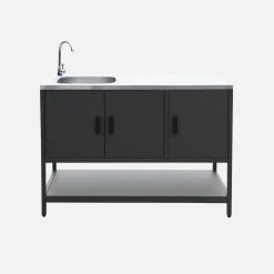 Modulo cucina da esterno con barbecue a carbonella, 3 moduli