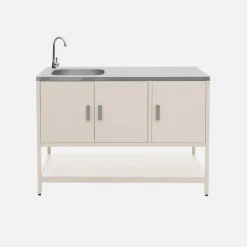Modulo cucina da esterno con barbecue a carbonella e lavandino, 2 moduli