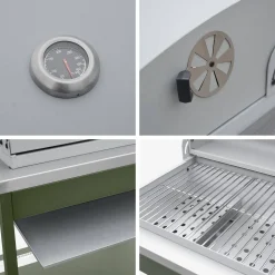Modulo cucina da esterno con barbecue a carbonella