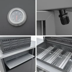 Modulo cucina da esterno con barbecue a gas a 3 bruciatori, 2 moduli