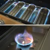 Modulo cucina da esterno con barbecue a 4 bruciatori, fuoco laterale, lavello e porta utensili
