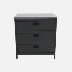 Modulo cucina da esterno in acciaio con 3 cassetti, 80cm