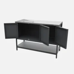 Modulo cucina da esterno in acciaio 3 ante e 1 ripiano, 120cm