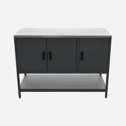 Modulo cucina da esterno in acciaio 3 ante e 1 ripiano, 120cm