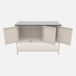 Modulo cucina da esterno in acciaio 3 ante e 1 ripiano, 120cm