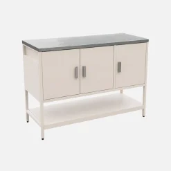 Modulo cucina da esterno in acciaio 3 ante e 1 ripiano, 120cm