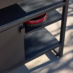 Modulo cucina da esterno in acciaio con 1 anta e 3 ripiani, 80cm