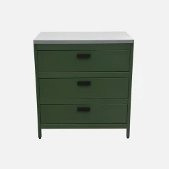 Modulo cucina da esterno in acciaio con 3 cassetti, 80cm