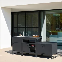Modulo cucina da esterno in acciaio, 3 moduli