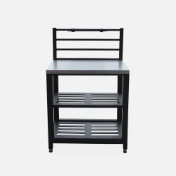Modulo cucina da esterno in acciaio 2 ripiani, 80cm
