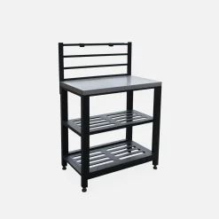 Modulo cucina da esterno in acciaio 2 ripiani, 80cm