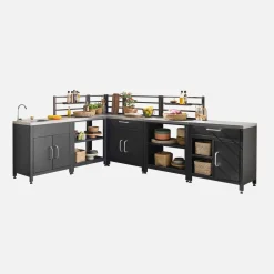 Modulo cucina da esterno in acciaio inox, 6 moduli