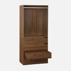 Modulo guardaroba decorazione legno 4 cassetti 1 appendiabiti